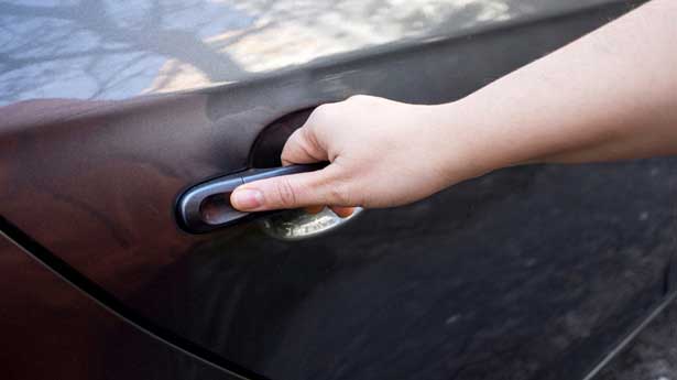 Door latches in cars are most often made of steel.